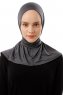 Sportif Plain - Donker Grijs Praktisch Viscose Hijab
