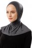 Sportif Plain - Donker Grijs Praktisch Viscose Hijab