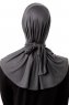 Sportif Plain - Donker Grijs Praktisch Viscose Hijab