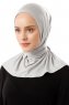 Sportif Plain - Lichtgrijs Praktisch Viscose Hijab