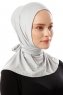 Sportif Plain - Lichtgrijs Praktisch Viscose Hijab