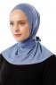 Sportif Plain - Indigo Praktisch Viscose Hijab