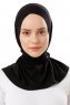 Sportif Cross - Zwart & Lichtgrijs Praktisch Viscose Hijab
