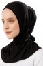 Sportif Cross - Zwart & Lichtgrijs Praktisch Viscose Hijab