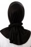 Sportif Cross - Zwart & Lichtgrijs Praktisch Viscose Hijab