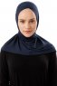 Sportif Cross - Marineblauw Praktisch Viscose Hijab