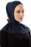 Sportif Cross - Marineblauw Praktisch Viscose Hijab