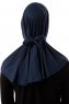 Sportif Cross - Marineblauw Praktisch Viscose Hijab