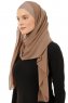 Alara Plain - Donker Taupe One Piece Chiffon Hijab