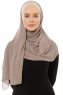 Alara Plain - Licht Taupe One Piece Chiffon Hijab