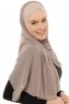 Alara Plain - Licht Taupe One Piece Chiffon Hijab