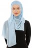 Alara Plain - Lichtblauw One Piece Chiffon Hijab