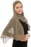 Alara Plain - Olijfgroen One Piece Chiffon Hijab
