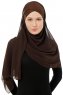 Alara Cross - Bruin One Piece Chiffon Hijab