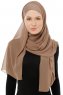 Alara Cross - Donker Taupe One Piece Chiffon Hijab