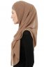 Alara Cross - Donker Taupe One Piece Chiffon Hijab