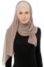 Alara Cross - Licht Taupe One Piece Chiffon Hijab