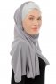 Alara Cross - Donker Grijs One Piece Chiffon Hijab