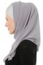 Alara Cross - Donker Grijs One Piece Chiffon Hijab