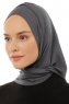 Isra Plain - Donker Grijs One-Piece Viscose Hijab