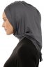 Isra Plain - Donker Grijs One-Piece Viscose Hijab