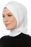 Isra Cross - Wit One-Piece Viscose Hijab