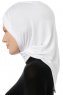 Isra Cross - Wit One-Piece Viscose Hijab