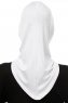 Isra Cross - Wit One-Piece Viscose Hijab