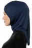 Isra Cross - Marineblauw One-Piece Viscose Hijab