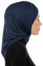 Isra Cross - Marineblauw One-Piece Viscose Hijab