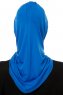 Isra Cross - Blauw One-Piece Viscose Hijab