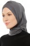 Isra Cross - Donker Grijs One-Piece Viscose Hijab