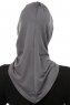 Isra Cross - Donker Grijs One-Piece Viscose Hijab