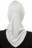 Isra Cross - Lichtgrijs One-Piece Viscose Hijab