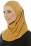 Hanfendy Plain Logo - Mosterd Al Amira Hijab