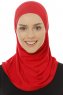 Hanfendy Plain Logo - Rood Al Amira Hijab