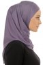 Hanfendy Plain Logo - Donkerpaars Al Amira Hijab