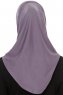 Hanfendy Plain Logo - Donkerpaars Al Amira Hijab