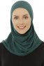 Hanfendy Plain Logo - Donkergroen Al Amira Hijab
