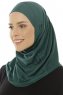 Hanfendy Plain Logo - Donkergroen Al Amira Hijab