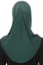 Hanfendy Plain Logo - Donkergroen Al Amira Hijab