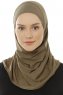 Hanfendy Plain Logo - Khaki Al Amira Hijab