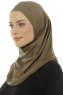 Hanfendy Plain Logo - Khaki Al Amira Hijab