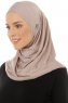 Hanfendy Plain Logo - Steen Grijs Al Amira Hijab