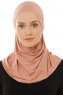 Hanfendy Plain Logo - Peanut Al Amira Hijab