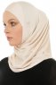 Hanfendy Cross Logo - Beige Al Amira Hijab