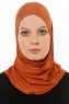 Hanfendy Cross Logo - Baksteenrood Al Amira Hijab