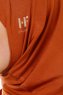 Hanfendy Cross Logo - Baksteenrood Al Amira Hijab