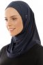 Micro Plain - Marineblauw One-Piece Hijab