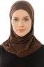 Micro Plain - Bruin One-Piece Hijab